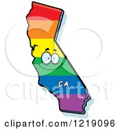 Poster, Art Print Of Gay Rainbow State Of California Character