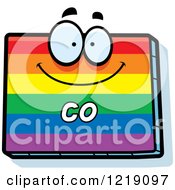 Clipart Of A Gay Rainbow State Of Colorado Character Royalty Free Vector Illustration by Cory Thoman