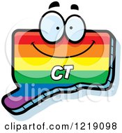 Poster, Art Print Of Gay Rainbow State Of Connecticut Character