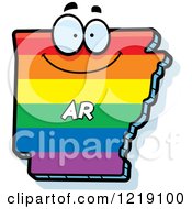 Poster, Art Print Of Gay Rainbow State Of Arkansas Character