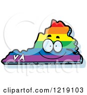 Poster, Art Print Of Gay Rainbow State Of Virginia Character