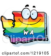 Poster, Art Print Of Gay Rainbow State Of Washington Character