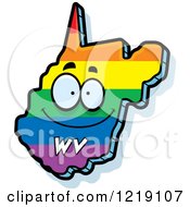Poster, Art Print Of Gay Rainbow State Of West Virginia Character