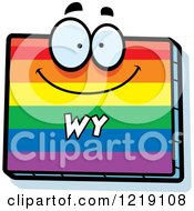 Poster, Art Print Of Gay Rainbow State Of Wyoming Character