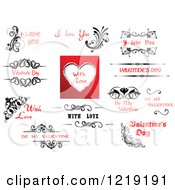Clipart Of Valentine Greetings And Sayings 17 Royalty Free Vector Illustration