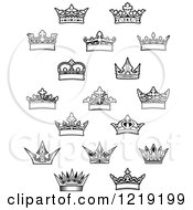Poster, Art Print Of Black And White Crowns
