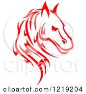 Poster, Art Print Of Red Tribal Horse 5