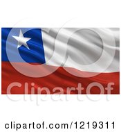 Poster, Art Print Of 3d Waving Flag Of Chile With Rippled Fabric