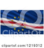 Poster, Art Print Of 3d Waving Flag Of Cape Verde With Rippled Fabric