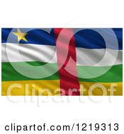Poster, Art Print Of 3d Waving Flag Of The Central African Republic With Rippled Fabric