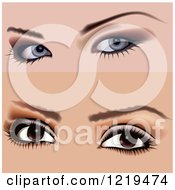 Poster, Art Print Of Female Eyes With Makeup 2