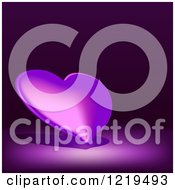 Clipart Of A Purple Heart Background Royalty Free Vector Illustration