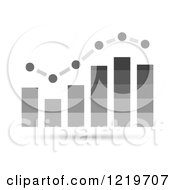 Clipart Of A Gray Bar Graph And Marked Areas Royalty Free Vector Illustration by cidepix