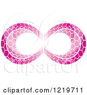 Clipart Of A Pink Patterned Infinity Symbol 2 Royalty Free Vector Illustration