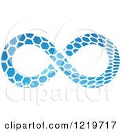 Clipart Of A Blue Patterned Infinity Symbol Royalty Free Vector Illustration