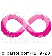 Clipart Of A Pink Infinity Symbol Royalty Free Vector Illustration by cidepix