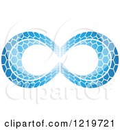 Clipart Of A Blue Patterned Infinity Symbol 2 Royalty Free Vector Illustration