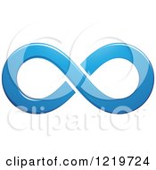 Clipart Of A Blue Infinity Symbol Royalty Free Vector Illustration by cidepix