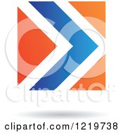 Poster, Art Print Of Floating Blue And Orange Arrow Icon