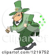 Poster, Art Print Of St Patricks Day Leprechaun Farting Shamrocks