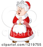 Mrs Claus Clasping Her Hands Together
