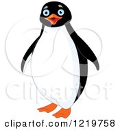 Clipart Of A Cute Happy Penguin Royalty Free Vector Illustration