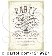 Poster, Art Print Of Vintage Distressed Party Poster With Sample Text