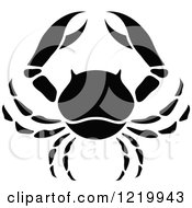 Poster, Art Print Of Black And White Astrology Cancer Crab Zodiac Star Sign