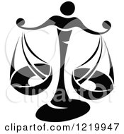 Black And White Astrology Libra Scales Zodiac Star Sign