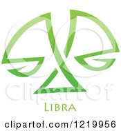 Clipart Of A Green Astrology Libra Scales Zodiac Star Sign Royalty Free Vector Illustration