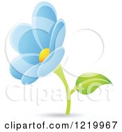 Poster, Art Print Of Light Blue Daisy Flower