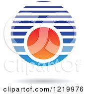 Clipart Of A Blue And Orange Sphere 2 Royalty Free Vector Illustration