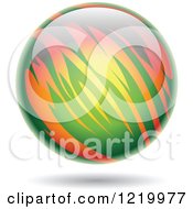 Poster, Art Print Of Fiery Green And Orange Planet