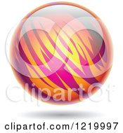 Poster, Art Print Of Fiery Pink And Orange Planet