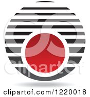 Clipart Of A Red And Black Sphere 2 Royalty Free Vector Illustration by cidepix