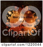 Clipart Of A Merry Christmas And A Happy New Year Greeting Flare Globe Royalty Free Vector Illustration
