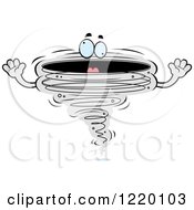 Clipart Of A Dizzy Tornado Mascot Royalty Free Vector Illustration