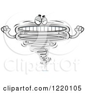 Clipart Of A Mad Tornado Mascot Royalty Free Vector Illustration
