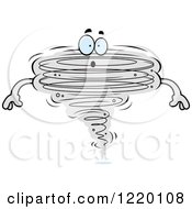 Clipart Of A Surprised Tornado Mascot Royalty Free Vector Illustration by Cory Thoman