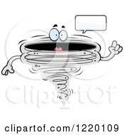 Clipart Of A Talking Tornado Mascot Royalty Free Vector Illustration