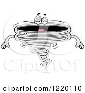 Clipart Of A Tired Tornado Mascot Royalty Free Vector Illustration