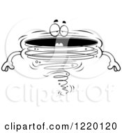 Clipart Of A Black And White Tired Tornado Mascot Royalty Free Vector Illustration by Cory Thoman