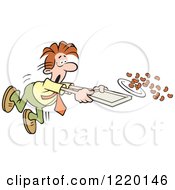 Poster, Art Print Of Businessman Spilling The Beans In A Cafeteria