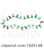 Clipart Of A Strand Of Colorful Christmas Lights Royalty Free Vector Illustration