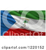 Poster, Art Print Of 3d Waving Flag Of Equatorial Guinea With Rippled Fabric