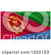 Poster, Art Print Of 3d Waving Flag Of Eritrea With Rippled Fabric