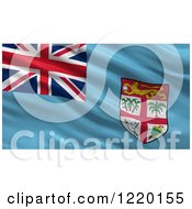 Poster, Art Print Of 3d Waving Flag Of Fiji With Rippled Fabric