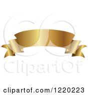 Clipart Of A Vintage Golden Banner Scroll 2 Royalty Free Vector Illustration