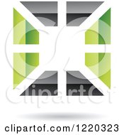 Poster, Art Print Of Floating Green And Black Square Icon