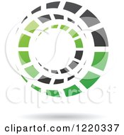 Poster, Art Print Of Floating Green And Black Circle Icon